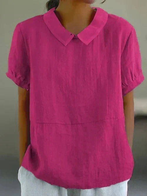 Linen Peter Pan Collar Shirt