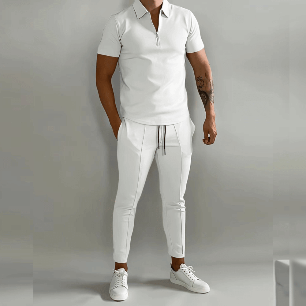 Men's Quarter-Zip Top & Trouser Two-Piece Set