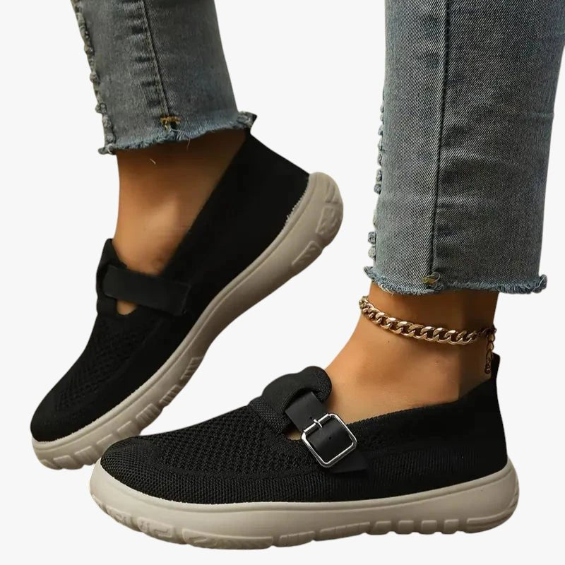 Comfort Buckle Slip-On Walking Shoes