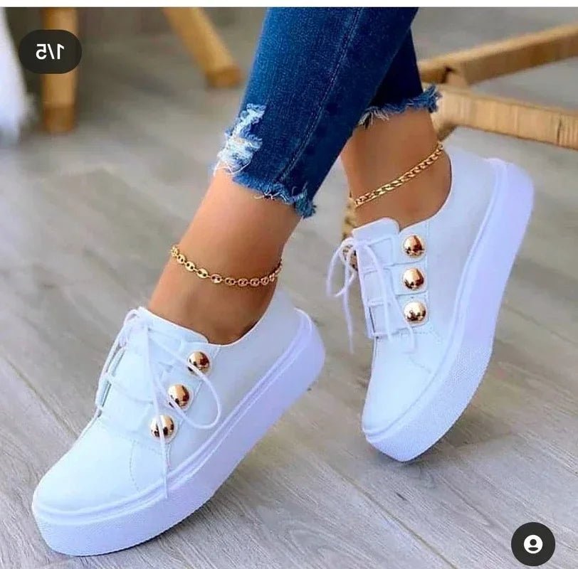 Lace-Up Platform Trainers with Comfort Cushioning