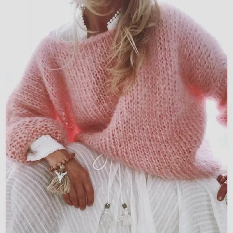 Relaxed-Fit Fluffy Knit Jumper