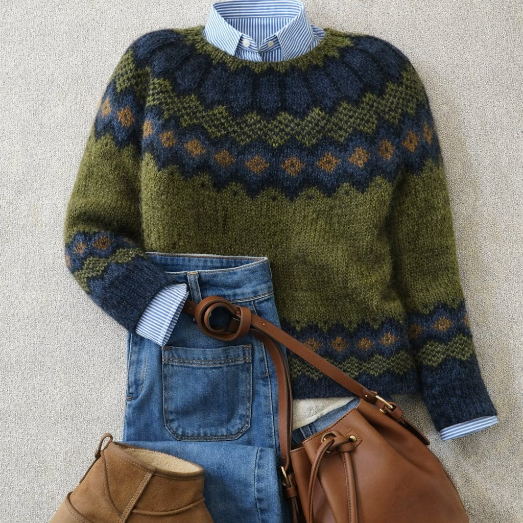 Relaxed Fair Isle Knit Jumper