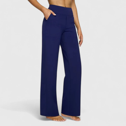 High-Waisted Wide-Leg Minimalist Trousers