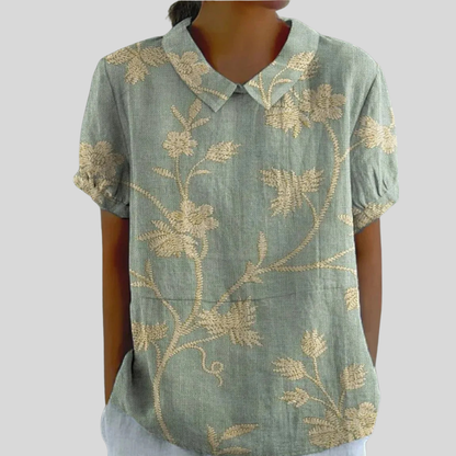 Casual Floral Collared Shirt