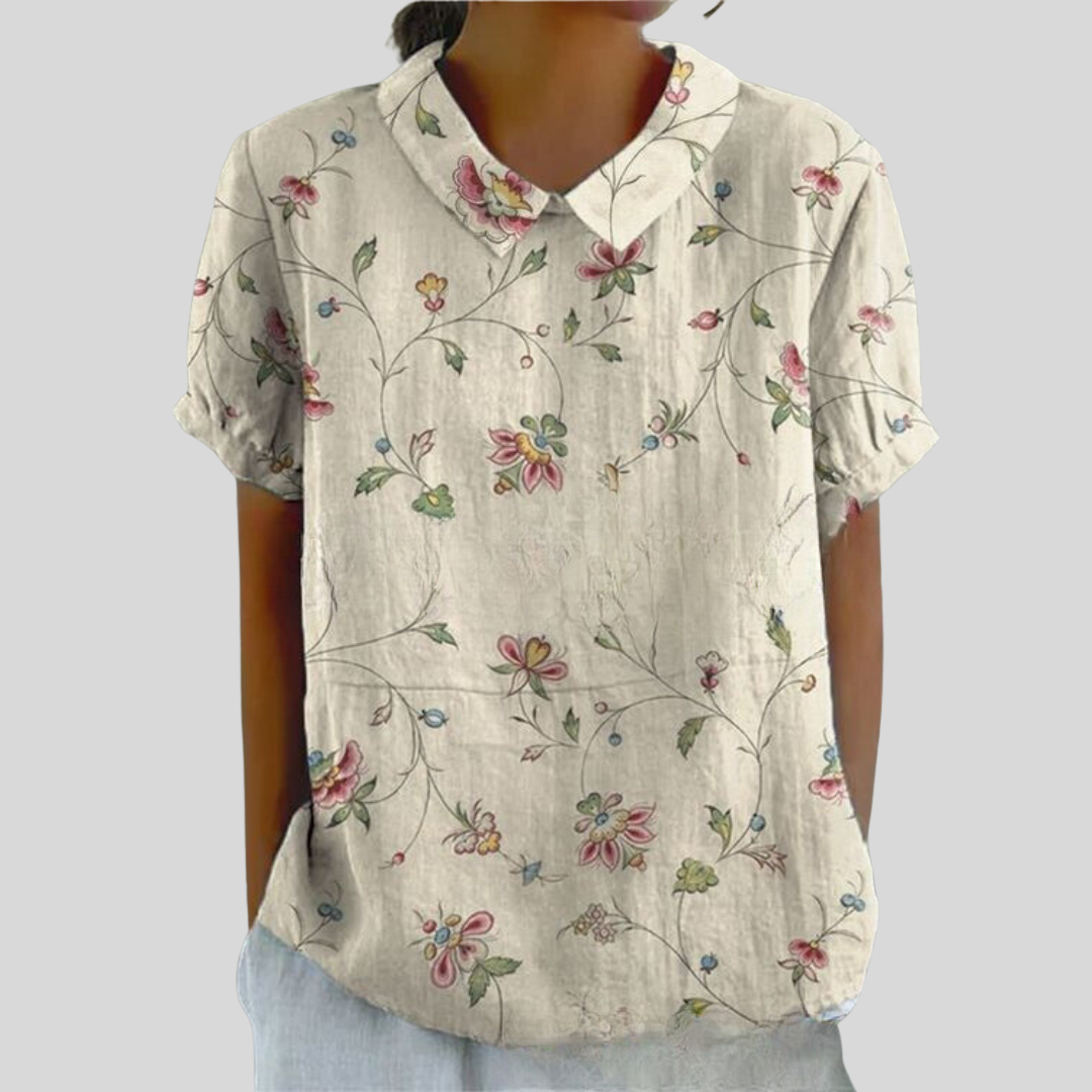 Casual Floral Collared Shirt