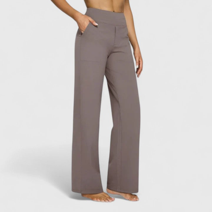 High-Waisted Wide-Leg Minimalist Trousers