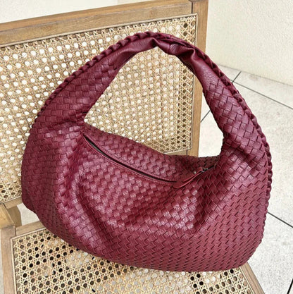 Intrecciato Weave Shoulder Tote Bag