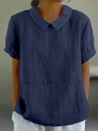 Linen Peter Pan Collar Shirt