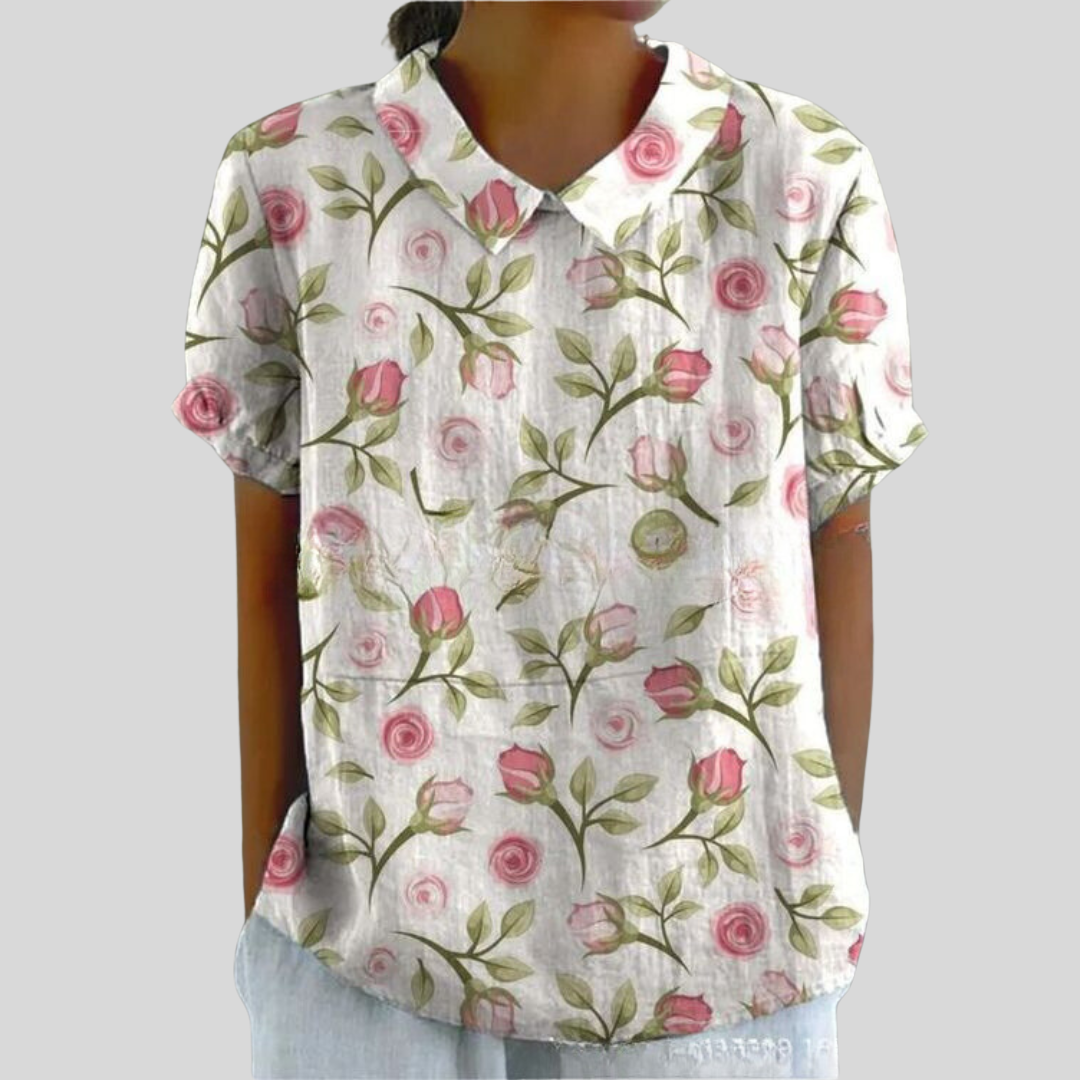 Casual Floral Collared Shirt