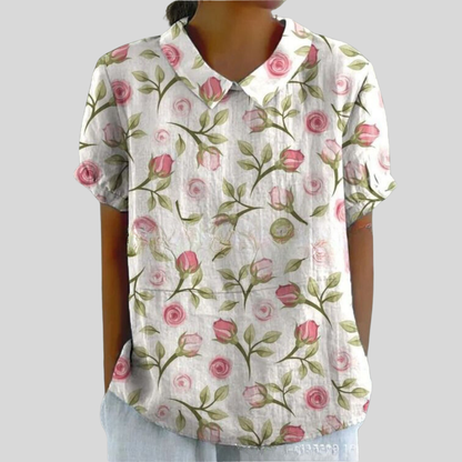Casual Floral Collared Shirt