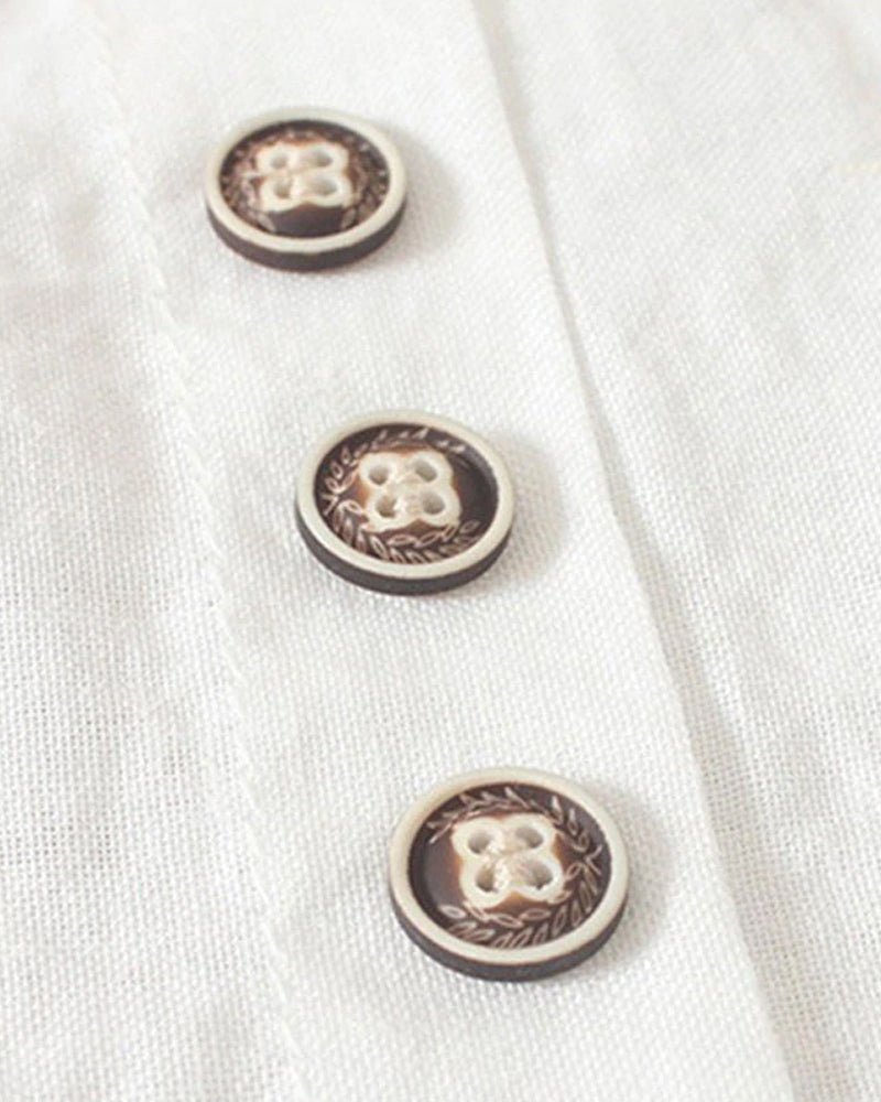 Women's Relaxed Button-Detail Linen Shirt