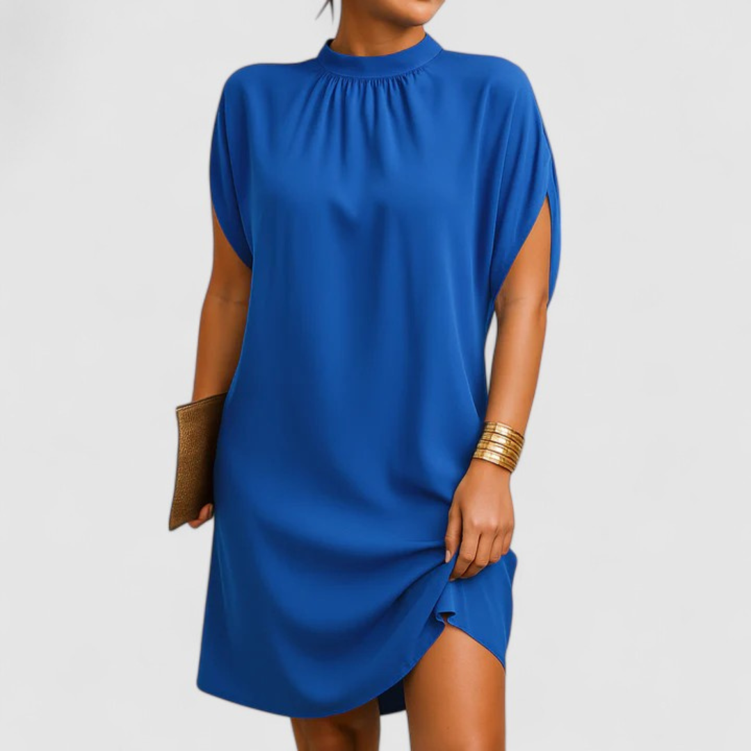 Relaxed Minimalist Shift Dress with Inner Shorts