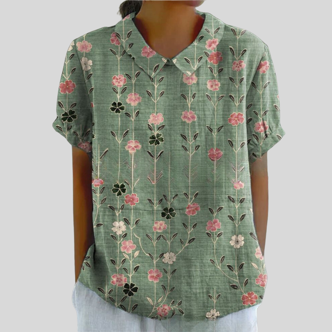 Casual Floral Collared Shirt