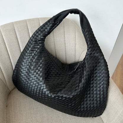 Intrecciato Weave Shoulder Tote Bag