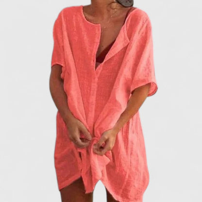 Women's Button-Through Shirt and Shorts Beach Set