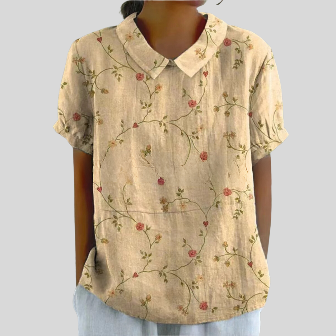 Casual Floral Collared Shirt