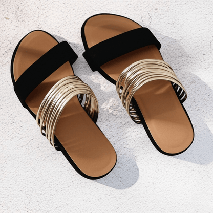 Women's Double-Strap Open Toe Slides