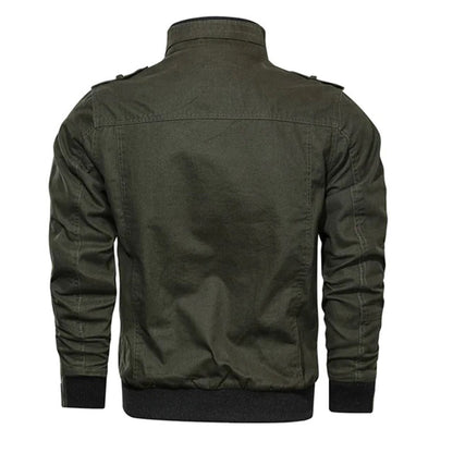 Men's Multi-Pocket Zip-Up Bomber Jacket