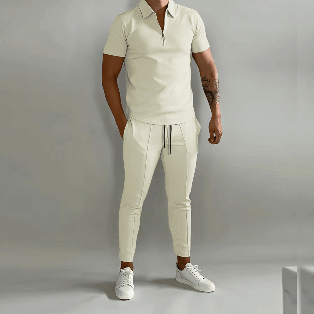 Men's Quarter-Zip Top & Trouser Two-Piece Set