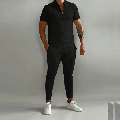 Men's Quarter-Zip Top & Trouser Two-Piece Set
