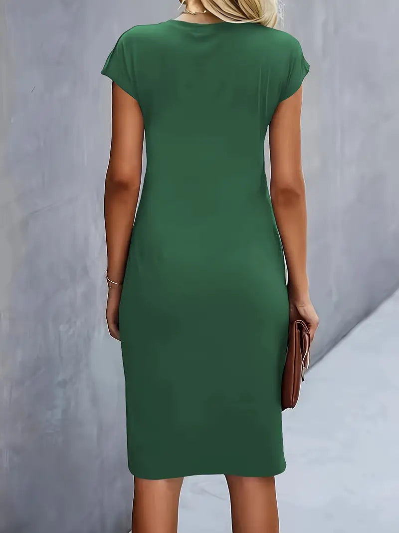 Sleek Tailored Midi Dress