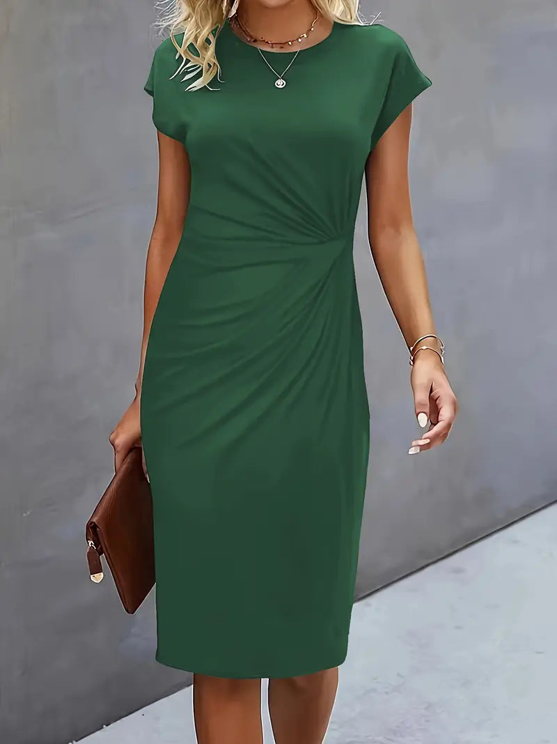Sleek Tailored Midi Dress