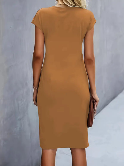 Sleek Tailored Midi Dress