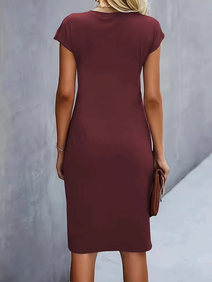 Sleek Tailored Midi Dress