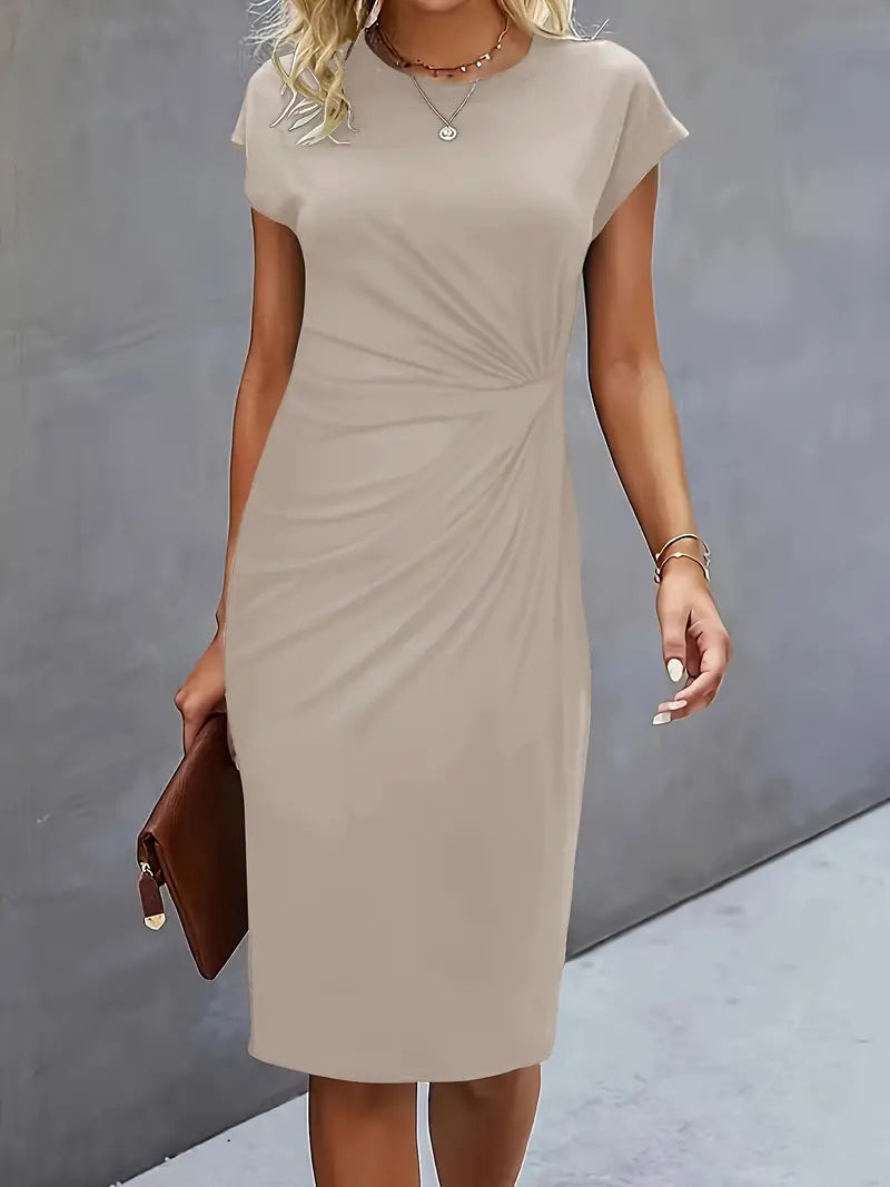 Sleek Tailored Midi Dress