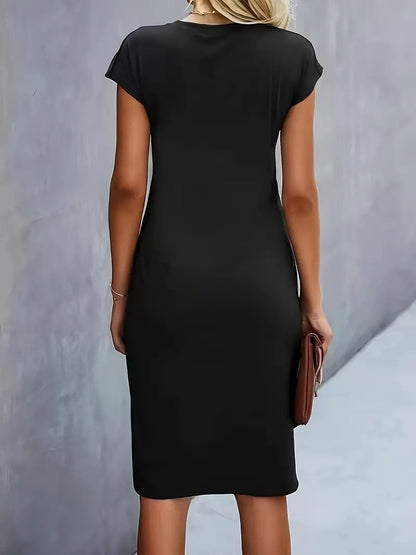 Sleek Tailored Midi Dress