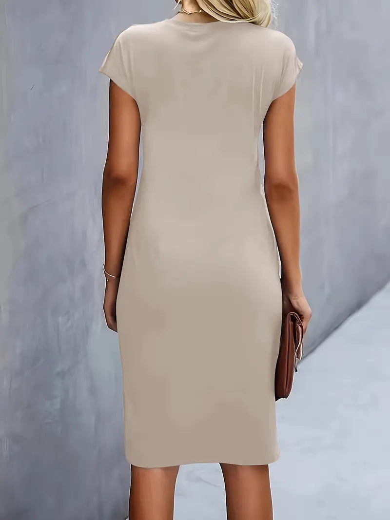 Sleek Tailored Midi Dress