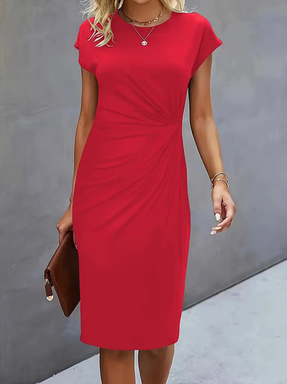 Sleek Tailored Midi Dress