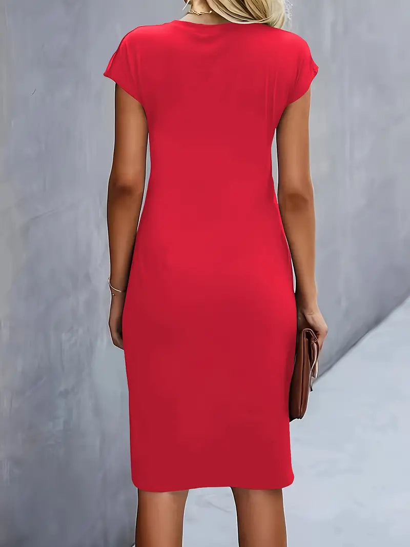 Sleek Tailored Midi Dress