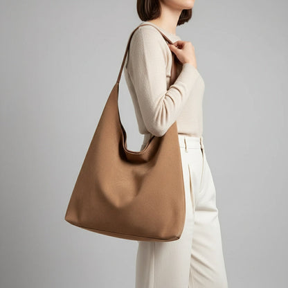 Relaxed Faux Suede Shoulder Bag