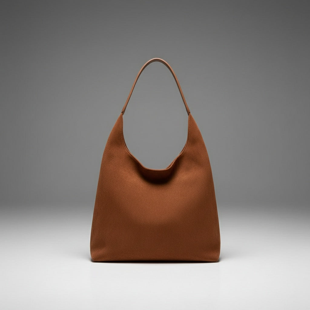 Relaxed Faux Suede Shoulder Bag