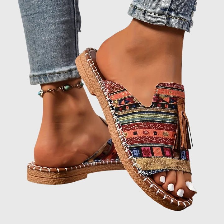 Pompom Espadrille Flat Sandals