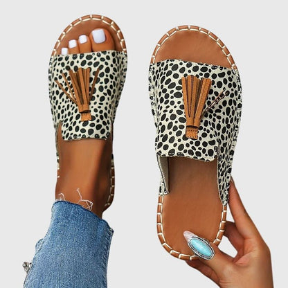 Pompom Espadrille Flat Sandals