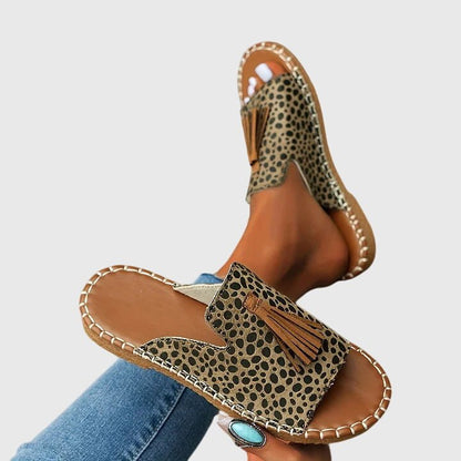 Pompom Espadrille Flat Sandals