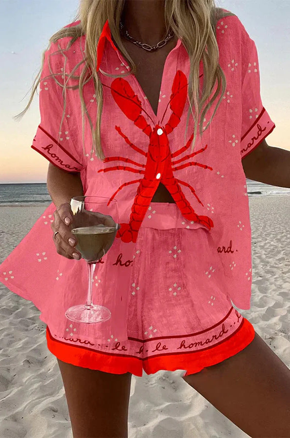 Women's Relaxed Vacation Top and Shorts Co-Ord