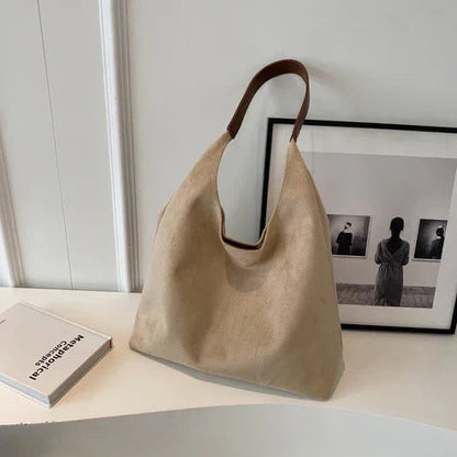 Relaxed Faux Suede Shoulder Bag