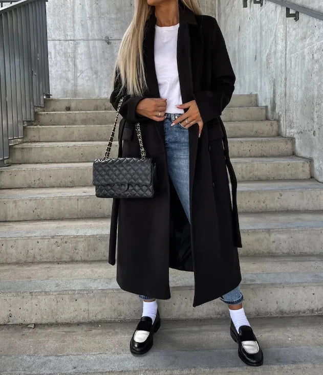 Belted Longline Trench Coat