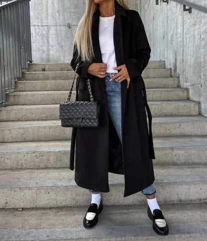 Belted Longline Trench Coat