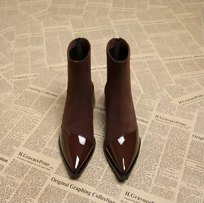 Sleek Mid Block Heel Ankle Boots
