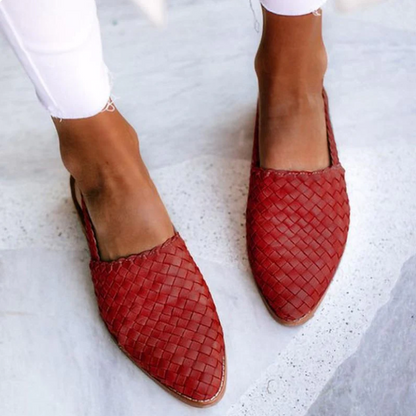 Woven Texture Slingback Flats