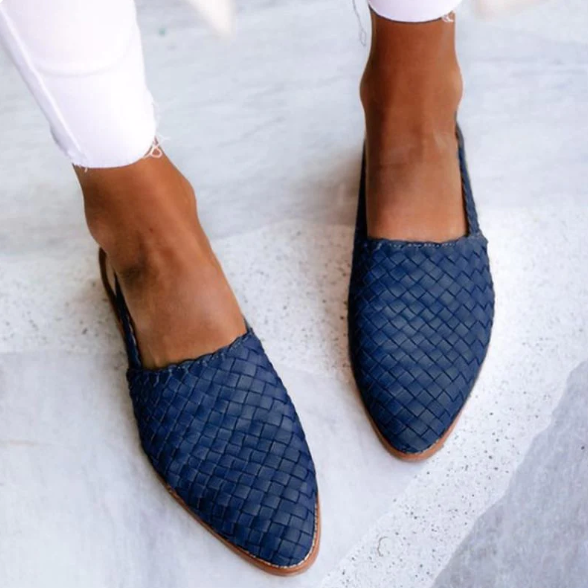 Woven Texture Slingback Flats