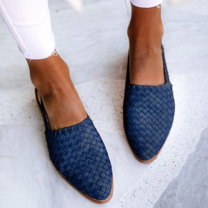 Woven Texture Slingback Flats