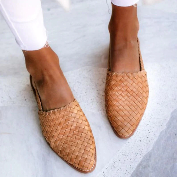 Woven Texture Slingback Flats