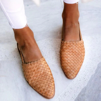 Woven Texture Slingback Flats