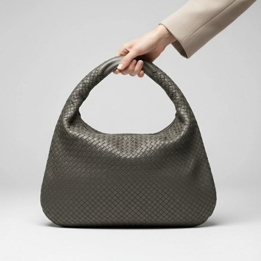 Intrecciato Weave Shoulder Tote Bag