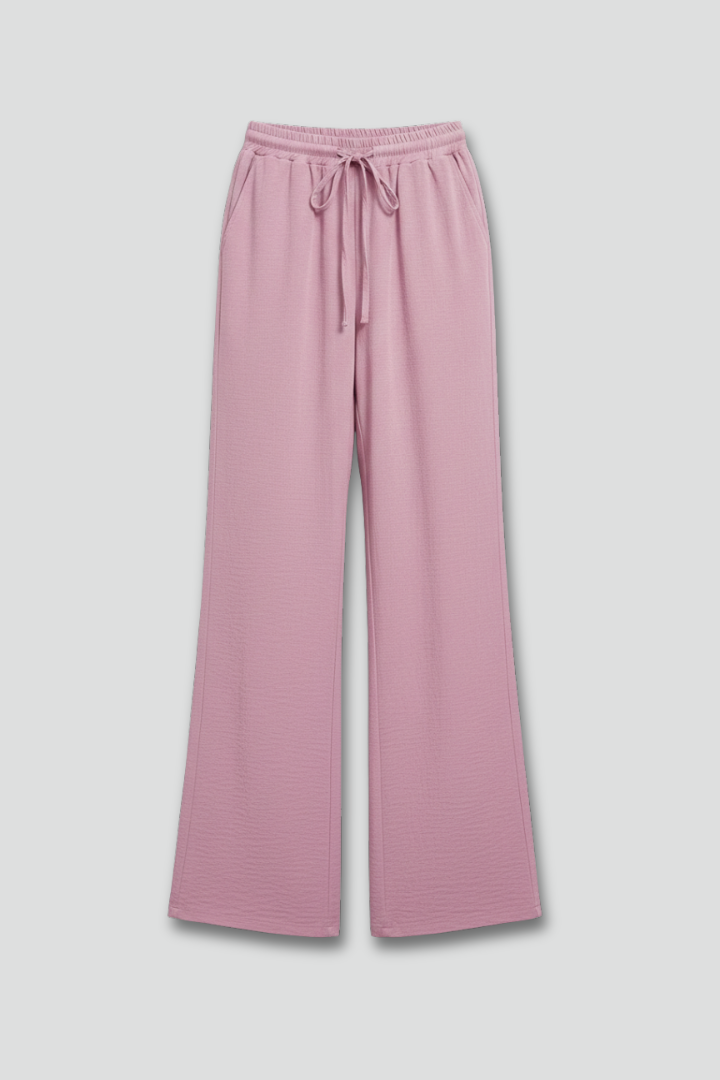 Easy-Wear Wide-Leg Drawstring Trousers